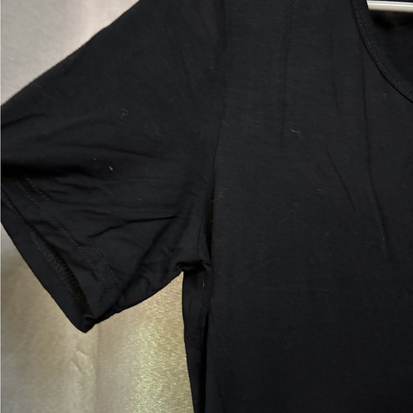 Black dress with floral skirt size large black floral excellent condition - Picture 3 of 8